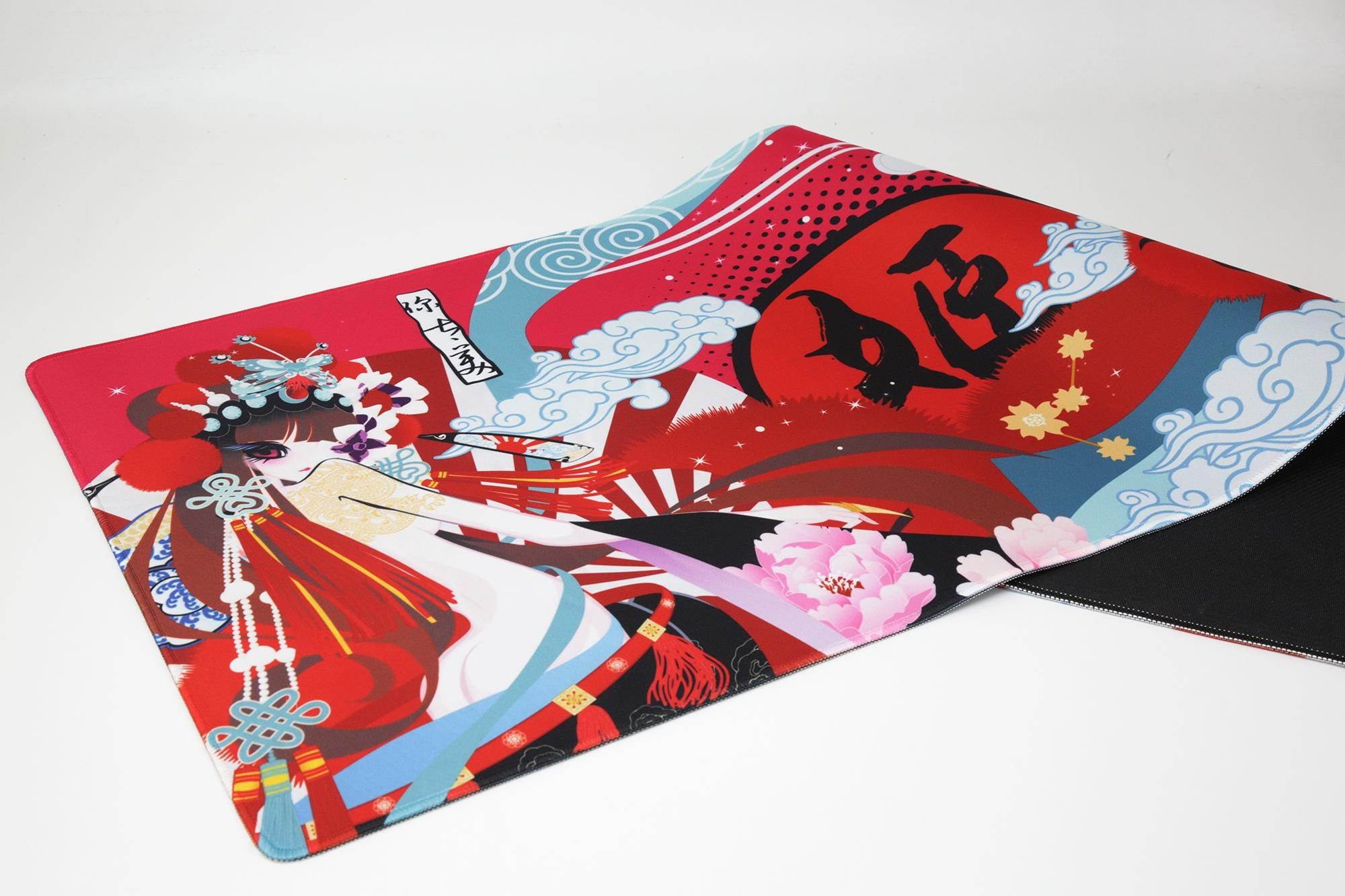 Varmilo Extra Large National Beauty Beijing Opera Desk Pad/Mat with Stitched Edges  Mouse Pad