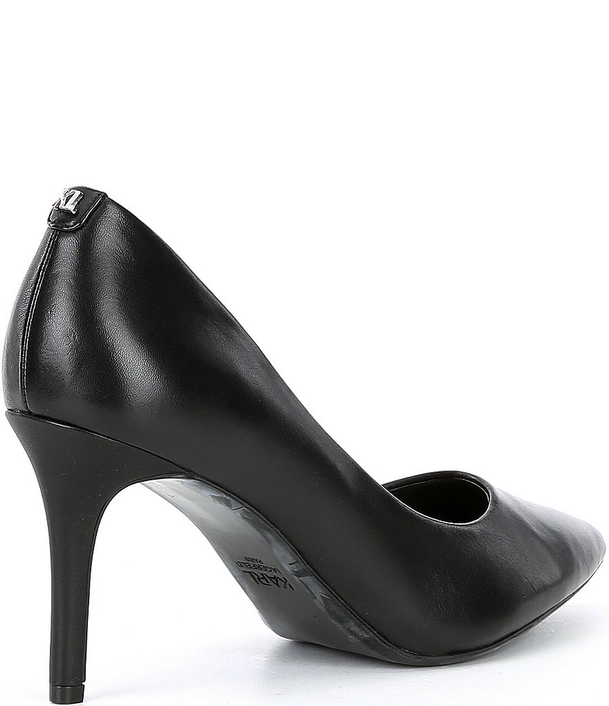 KARL LAGERFELD PARIS Royale Pointed Toe Leather Pumps