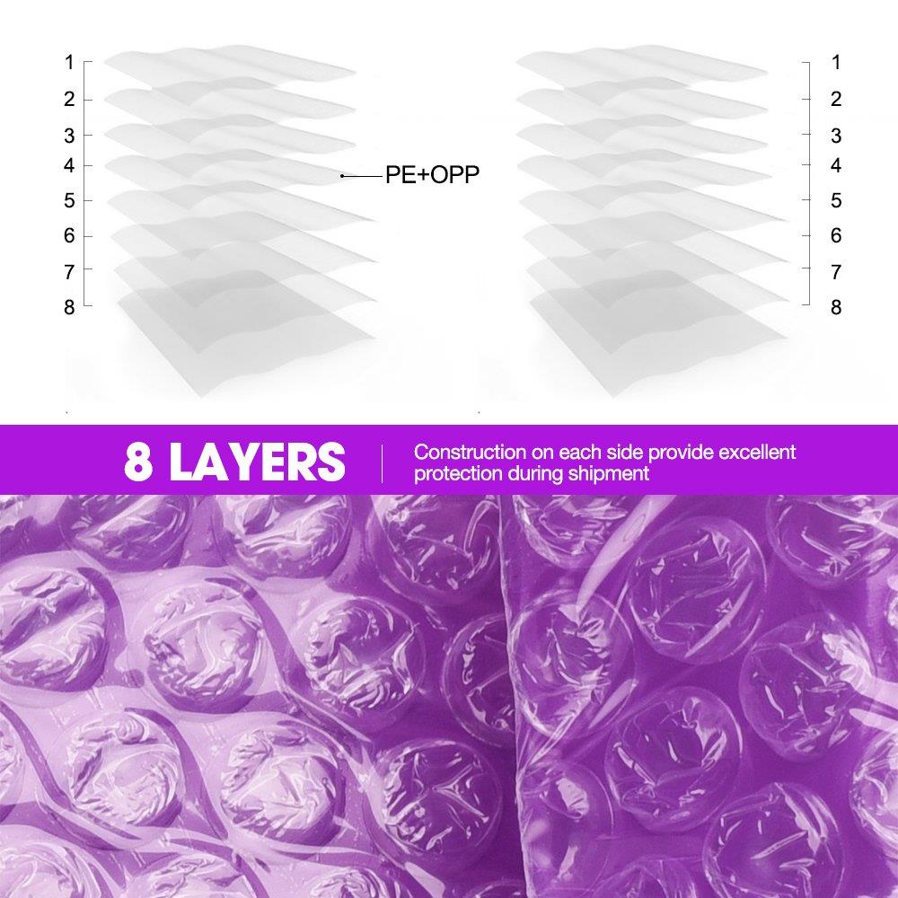 Metronic Poly Bubble Mailers #2 8.5x12 Inch Padded Envelopes Self Seal Shipping Envelopes Pack of 25 Purple