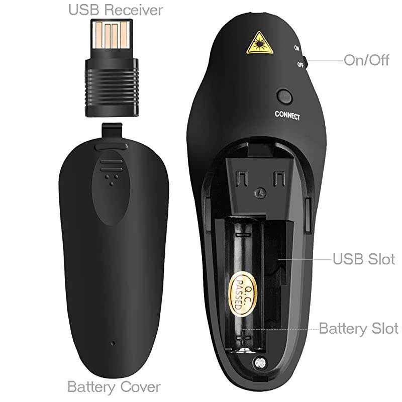 RF 24GHz Wireless Presenter Remote Presentation USB Control PowerPoint PPT Clicker