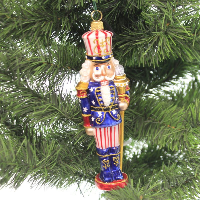 Joy To The World 6.5" Stars & Stripes Nutcracker Ornament Patriotic Usa  -  Tree Ornaments