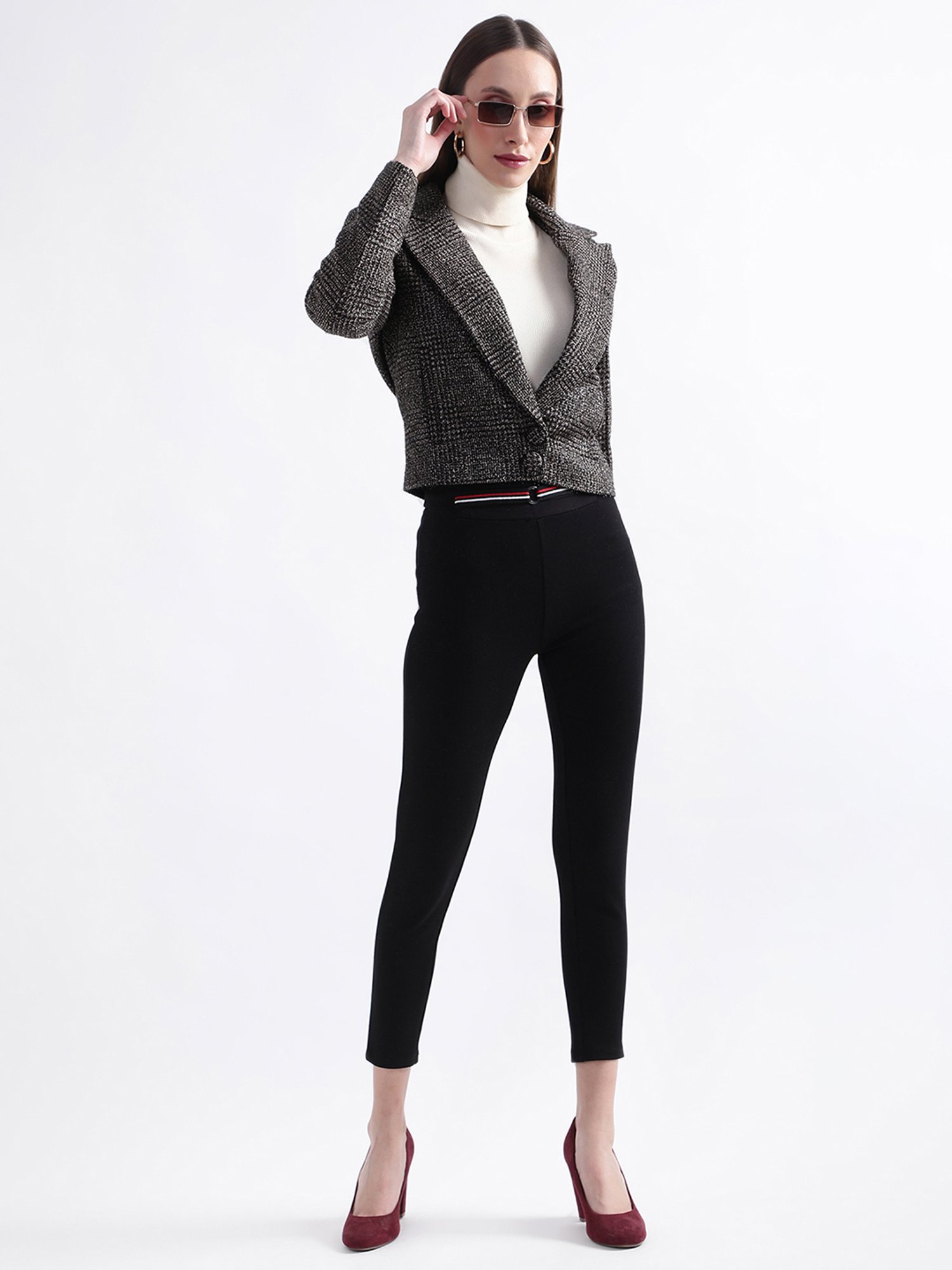 Rooted Black Check Tailored Jacket