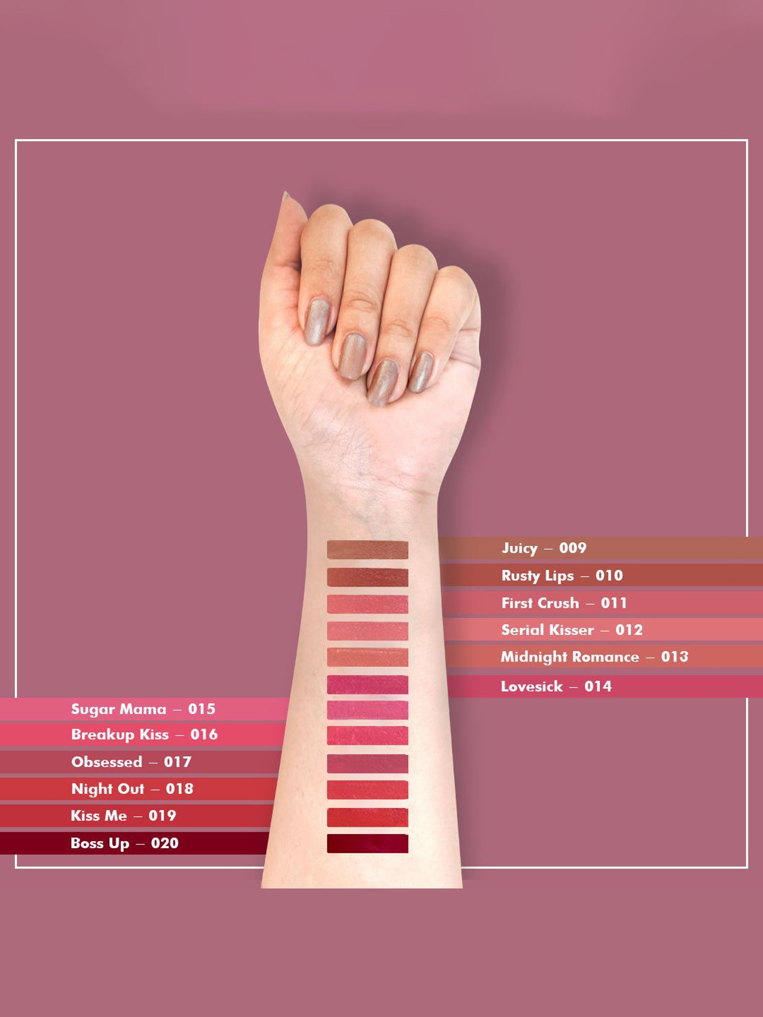 Glamveda Always On Matte Liquid Lipstick Mini Obsessed-017 - 1.2 ml