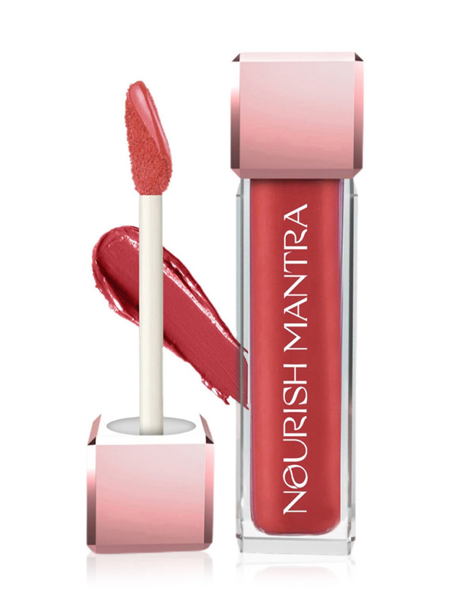 Nourish Mantra Creamy Matte Liquid Lipstick with SPF 15 Khilkhilata Coral - 3.5 ml