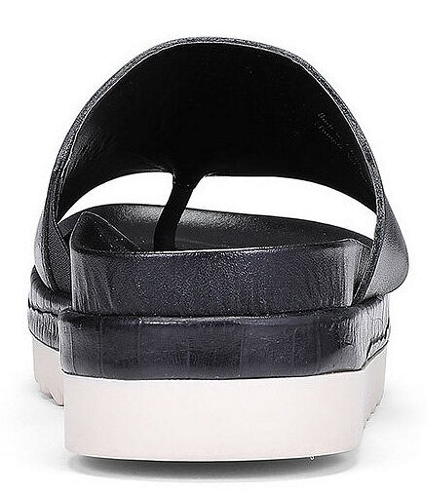 Donald Pliner Lylaa Leather Platform Thong Slide Sandals