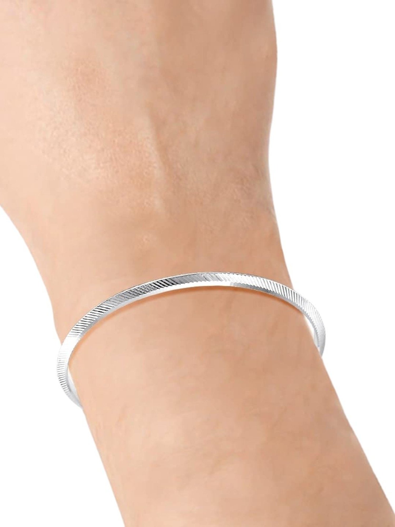 Taraash 92.5 Sterling Silver Sikh Punjabi Sardar Kada for Men