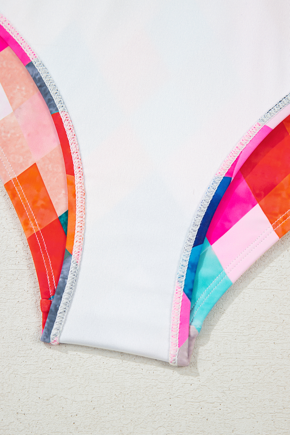 Black Plant Print Zip Front Half Sleeve One Piece Swimsuit