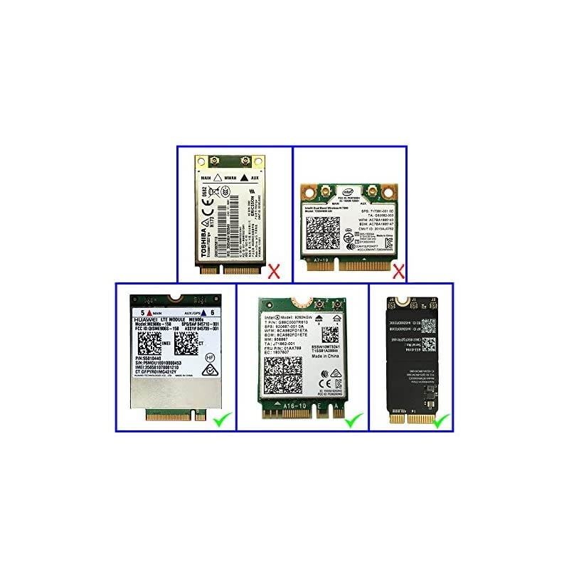 Pair of 53cm2086in Mhf4 IPEX4 245g WiFi NGFF M2 ntennas use for C 7260 7265 8260 Ngff Card