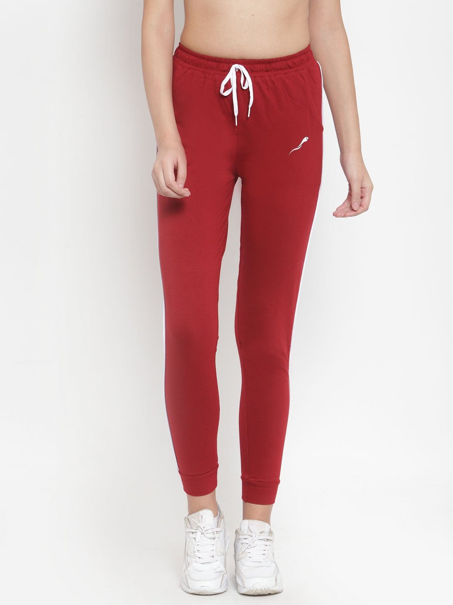 Boston Club Maroon Cotton Trackpants
