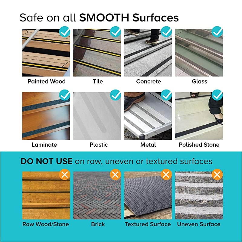 Anti Slip Safety Tape, Non Slip Stair Tread, Textured Rubber Surface, Comfortable for Barefoot, 4 inch X 30 foot, Grey