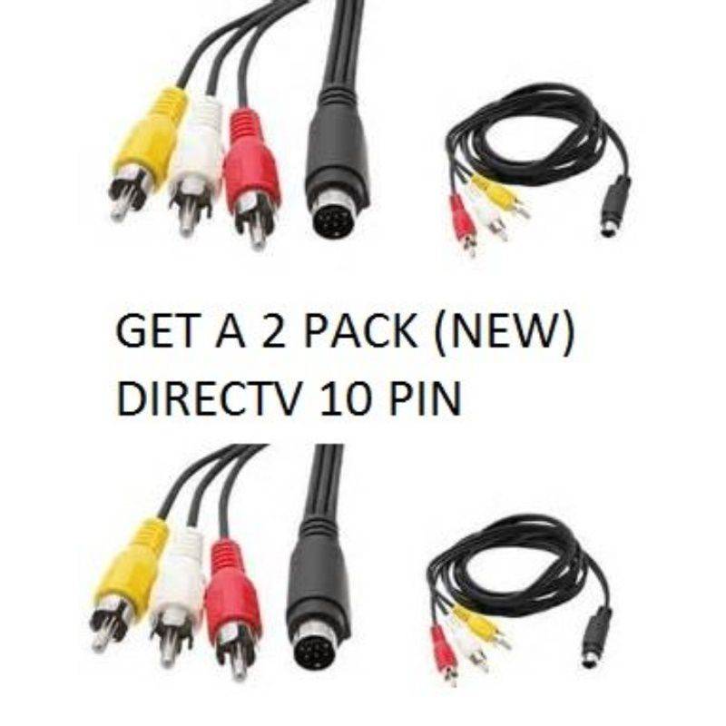 DirecTV 10 Pin Composite Video Cable AV C31 C41 C41W Client RCA A/V