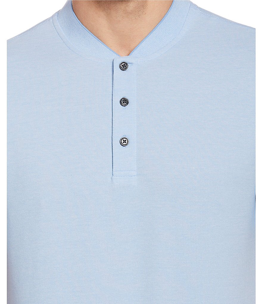 Perry Ellis Short-Sleeve Pique Henley