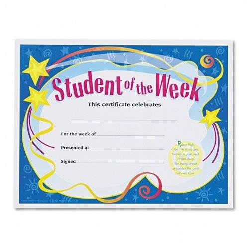Trend T2960 Student Of The Week Certificate - 8.5 X 11