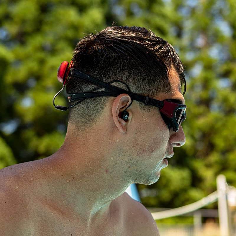 Flip Headphones and 8 GB SYRYN Waterproof MP3 Player with Shuffle Feature