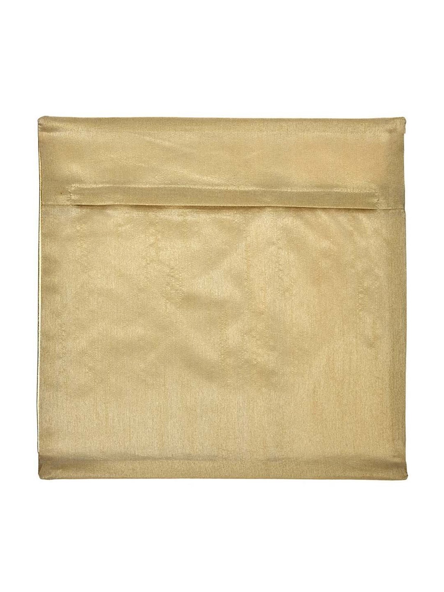 @home Nilkamal Black & Gold Polyester Cushion Cover