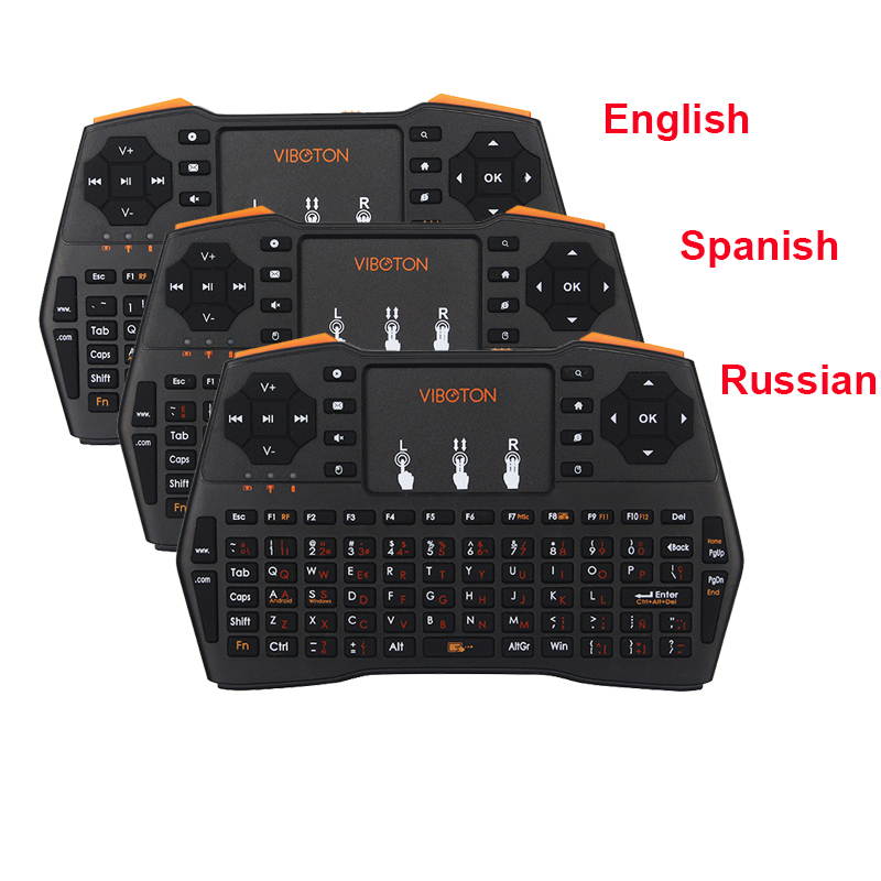 Keyboard 2.4G Wireless Keyboard Russian Spanish English Version For PC Android TV Raspberry Pi for Orange Pi