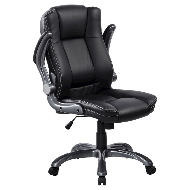 Medium Back Manager Chair with Flip-up Black - Techni Mobili
