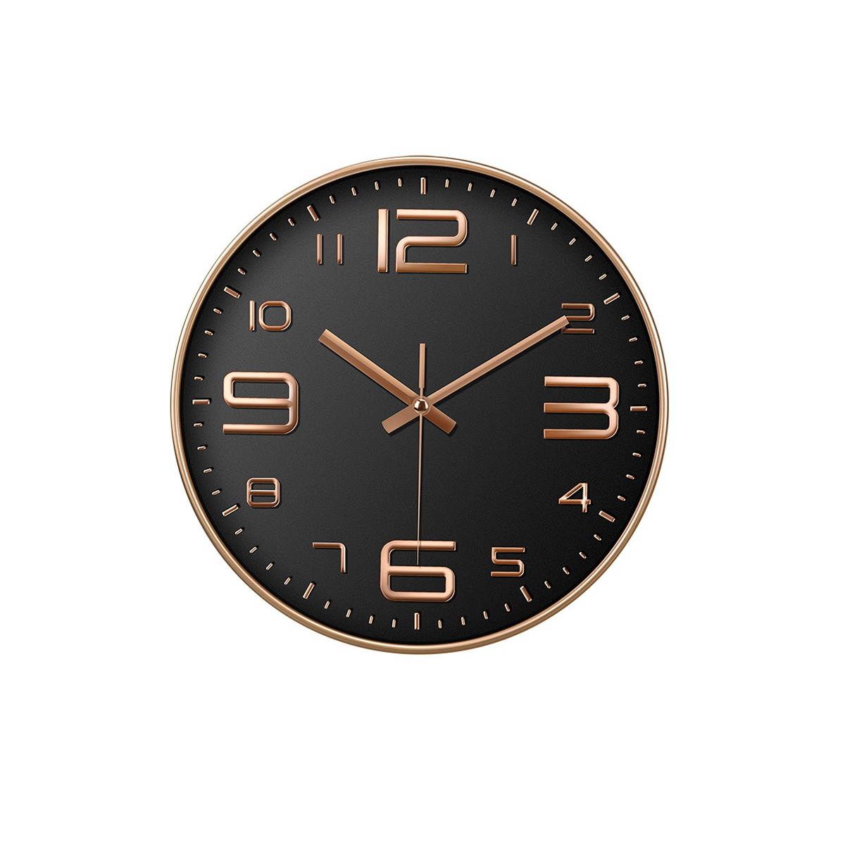 12inch/30cm Black/Golden Wall Clock Silent ABS Wall Clocks-A5