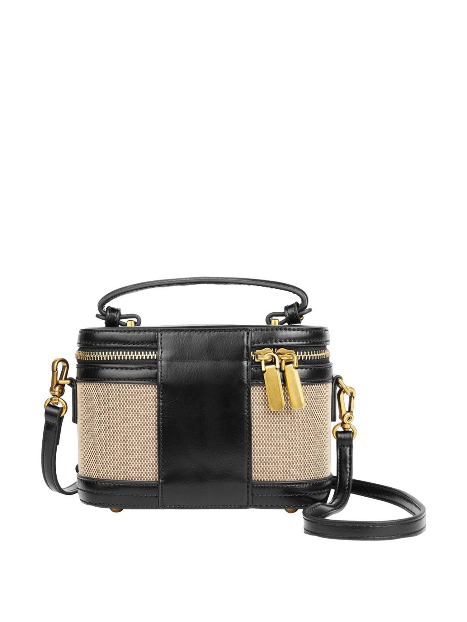 Angeline Black Textured Medium Handbag