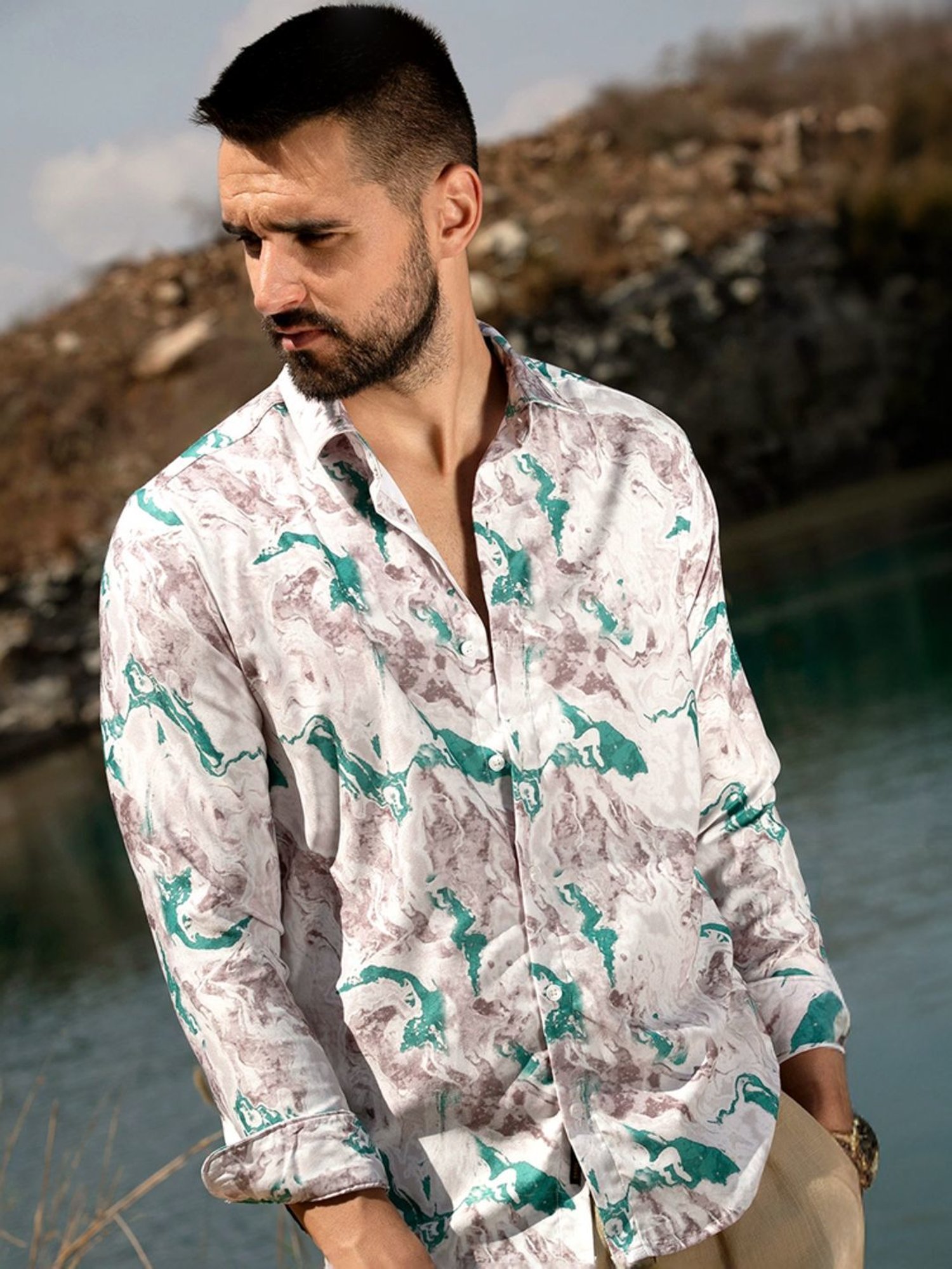 Campus Sutra Multicoloured Regular Fit Printed Shirt