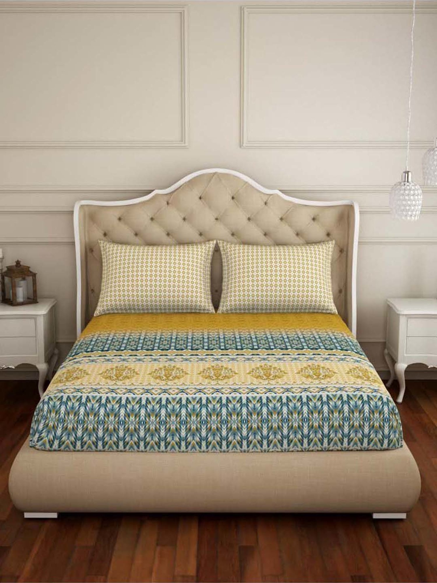 Maspar Purple 100% Cotton 200 TC Bed Sheet Set