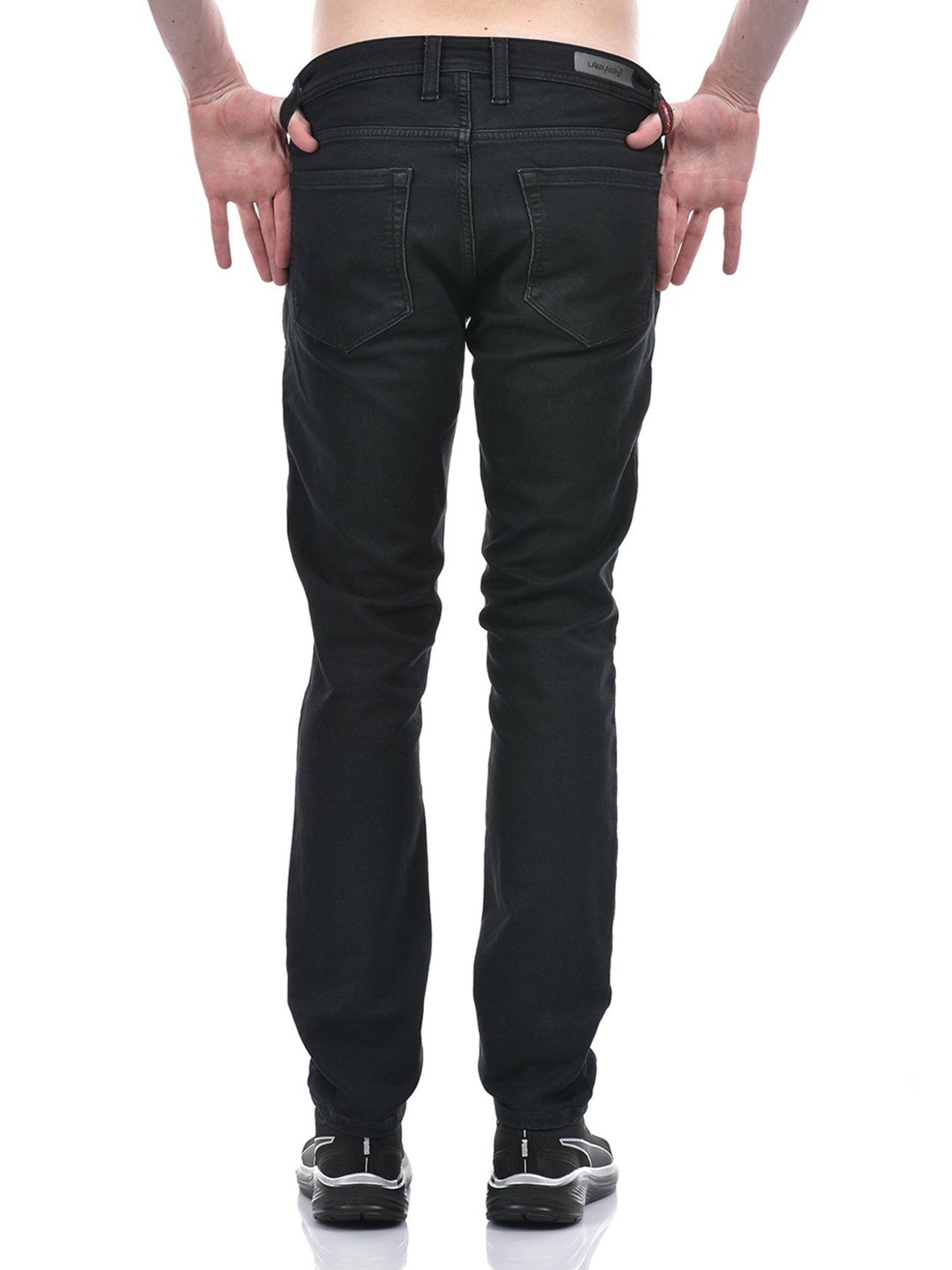 Lawman Pg3 Black Slim Fit Lightly Washed Jeans