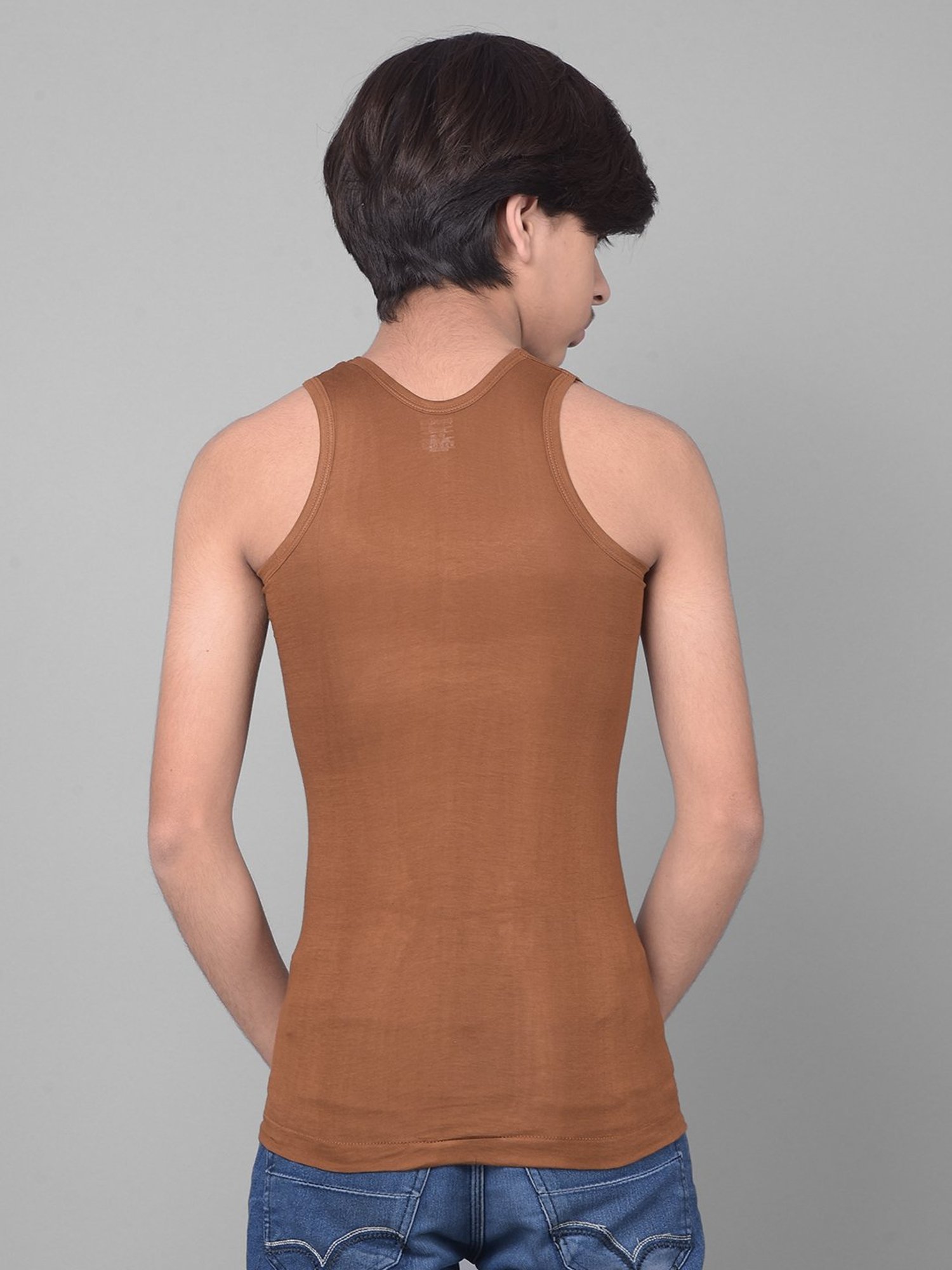 Dollar Bigboss Boys Multicolor Solid Vest (Pack Of 3)