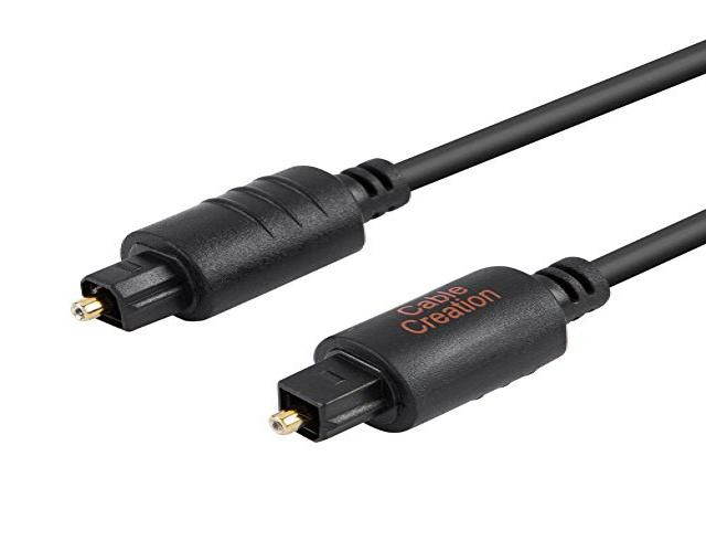 CableCreation (12Feet) Slim Toslink Optical Digital Audio Cable OD:4.0mm Molded Black