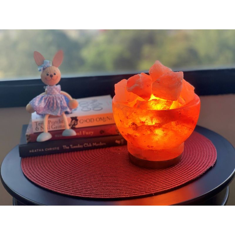 Fire Bowl Salt Lamp Pink - Q&A Himalayan Salt