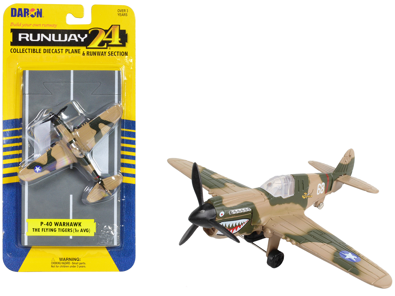 Curtiss P-40B HAWK 81A-2 Aircraft Fighter "3rd Pursuit Squadron American Volunteer Group P-8127 Serial : 47 China" (June 1942) "WW2 Aircrafts Series" 1/72 Diecast Model by Forces of Valor