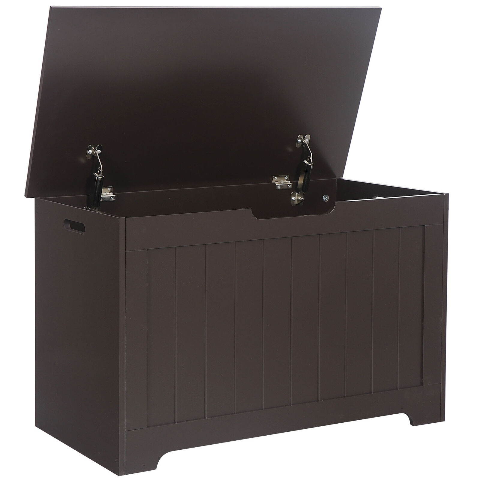 Lift Top Entryway Storage Chest/Bench with 2 Safety Hinge, Wooden Toy Box