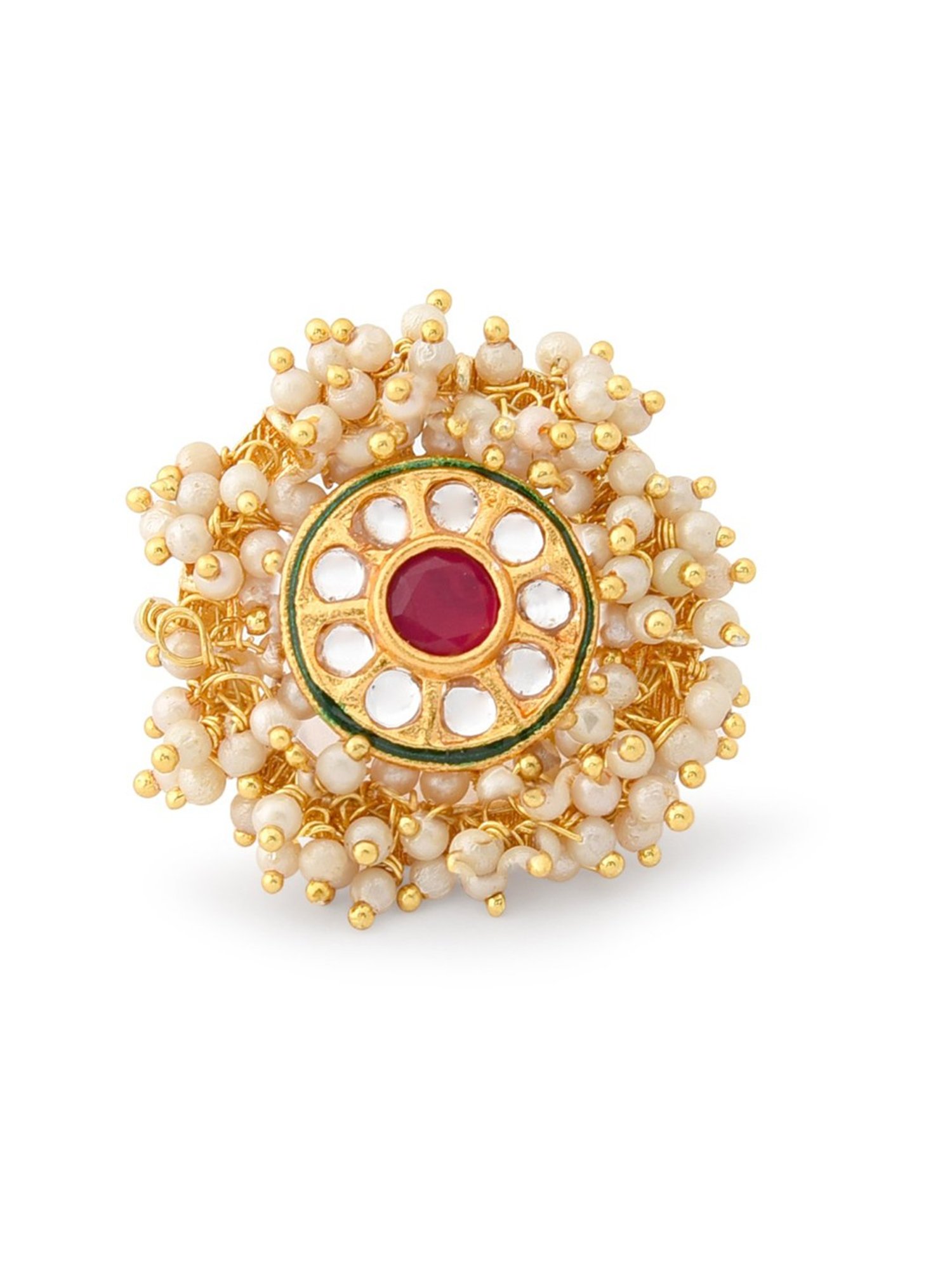 Accessorize London Women's Jewel Embellished Rings Set Of Three White