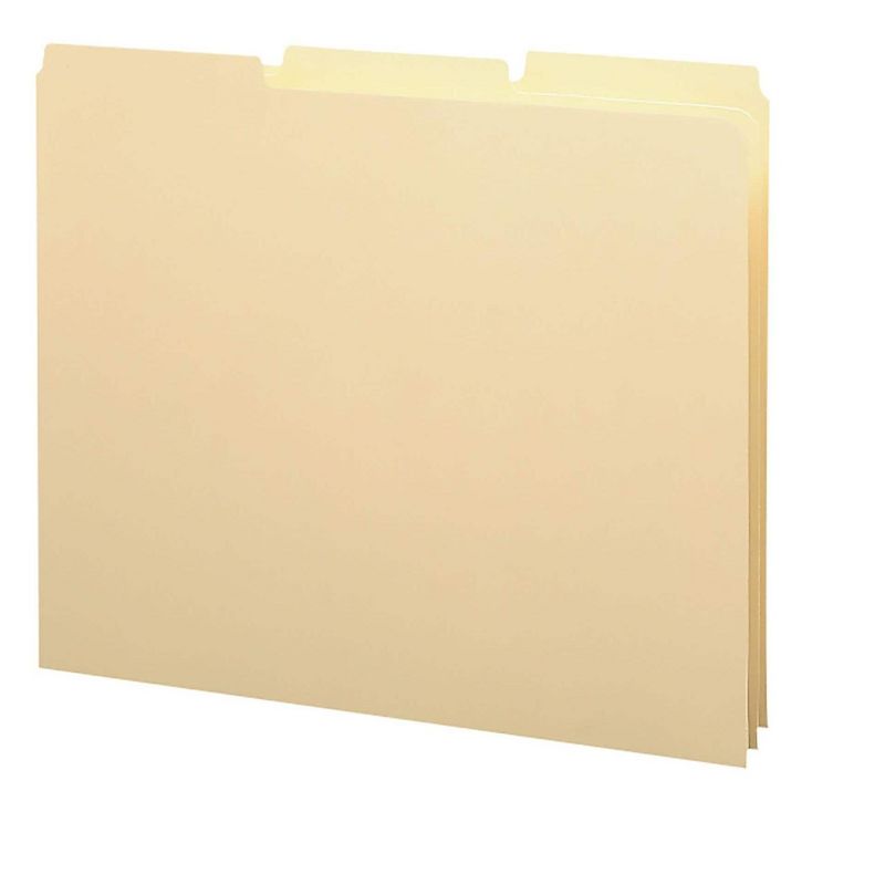 Smead Recycled Tab File Guides Blank 1/3 Tab 18 Pt. Manila Letter 100/Box 50134