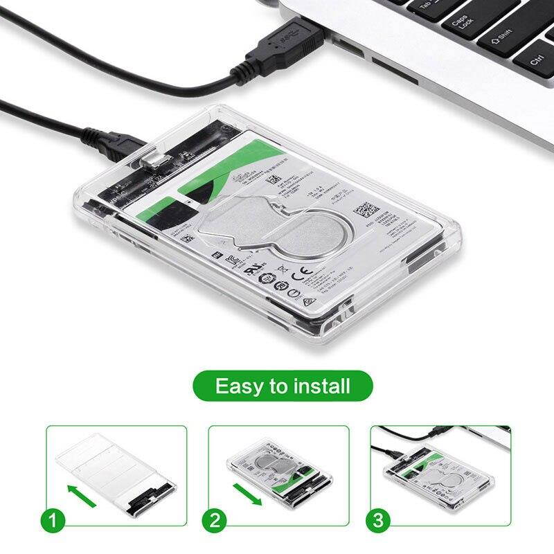 2.5" USB  External Hard Drive Enclosure for 2.5 Inch SATA HDD and SSD