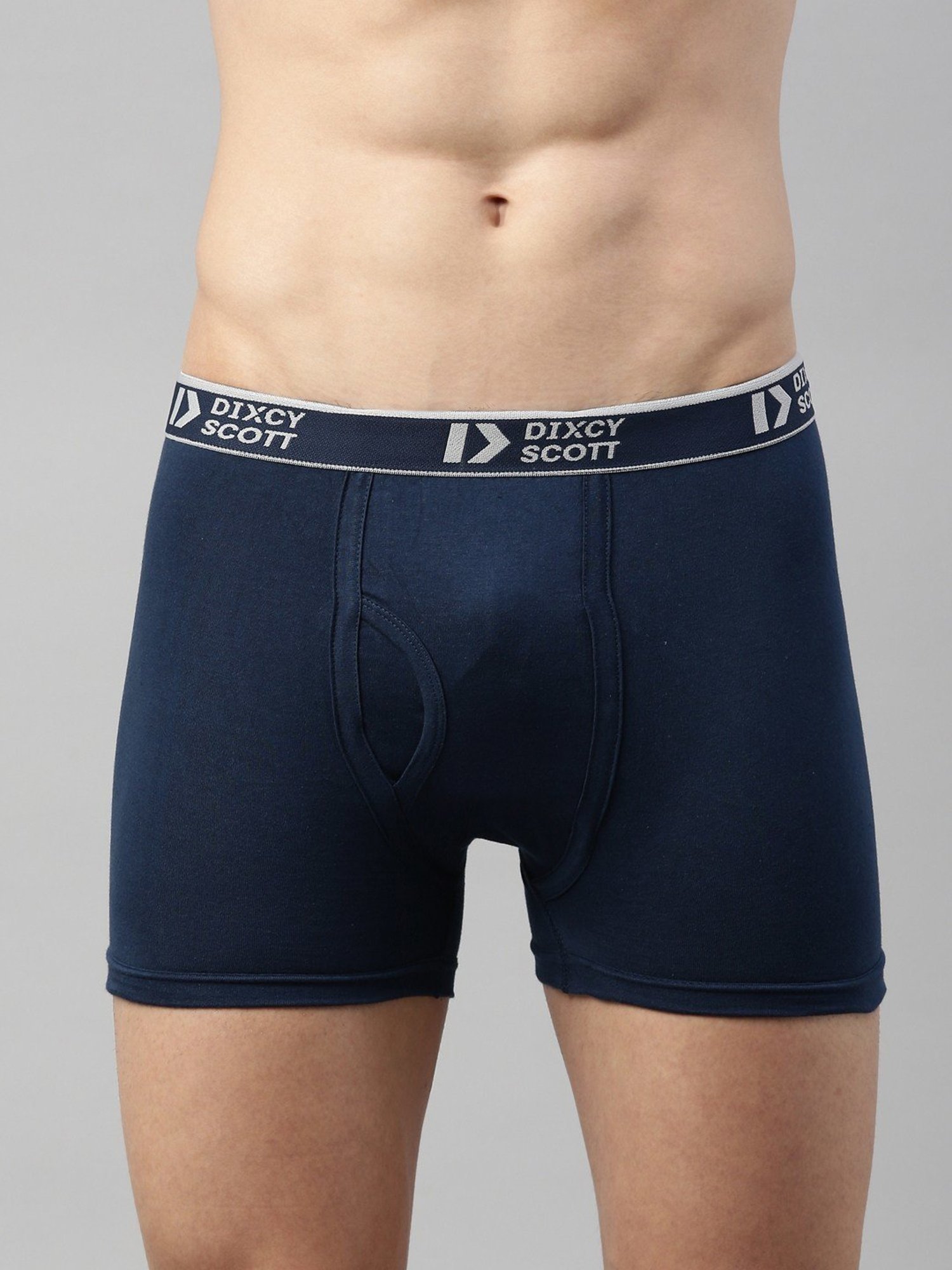 Dixcy Scott Originals Blue Cotton Regular Fit Trunks