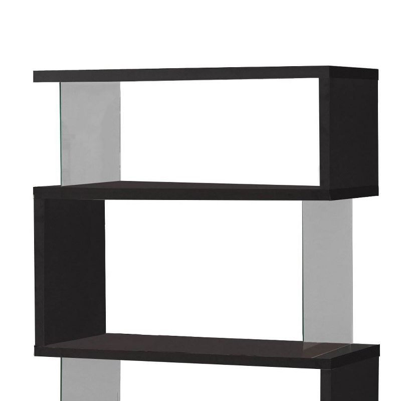 Coaster Home Furniture Asymmetrical Snaking Home Living Room Bookshelf, Black