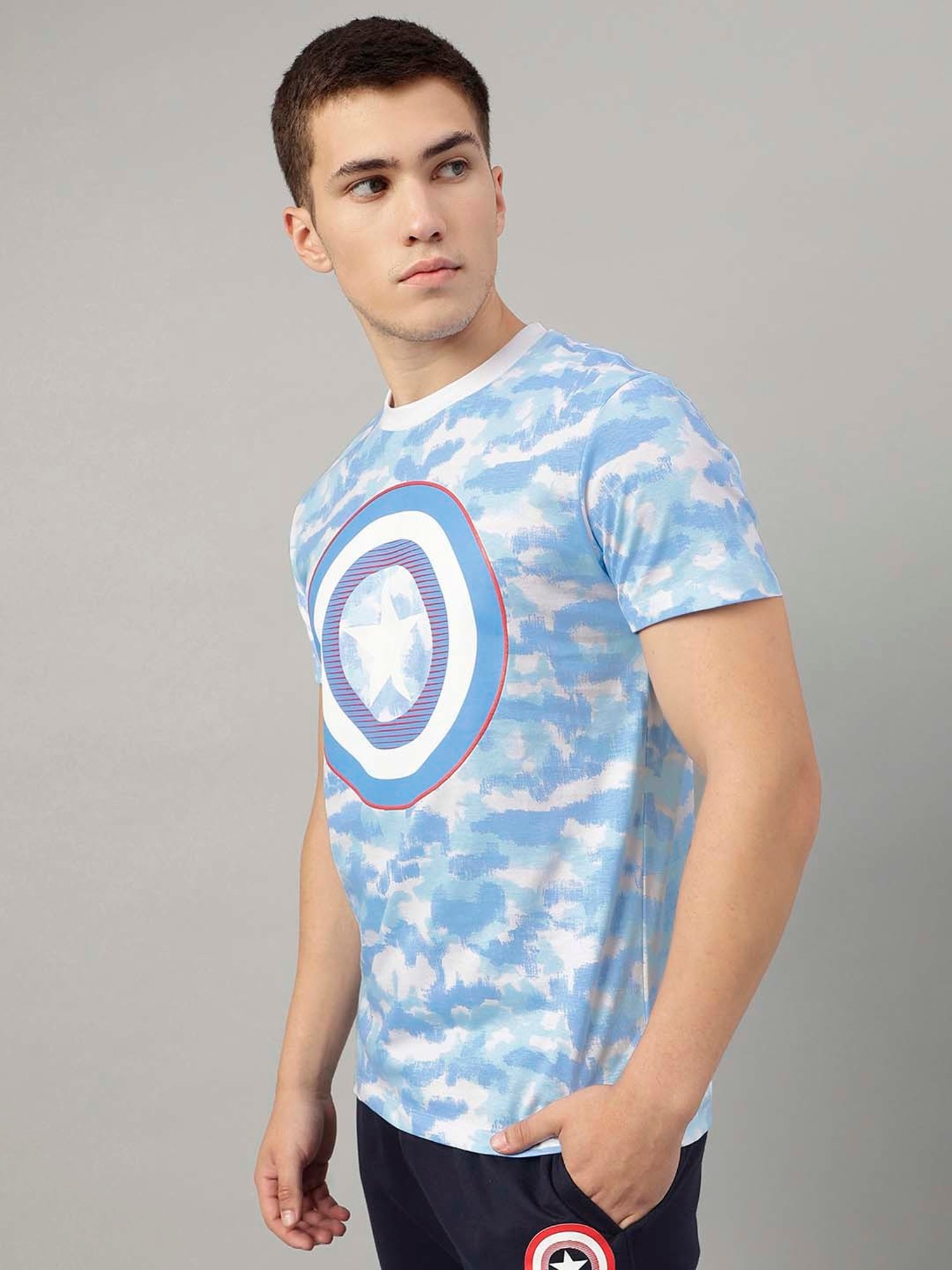 Free Authority Multicolor Regular Fit Avengers Printed Crew T-Shirt - Pack of 3