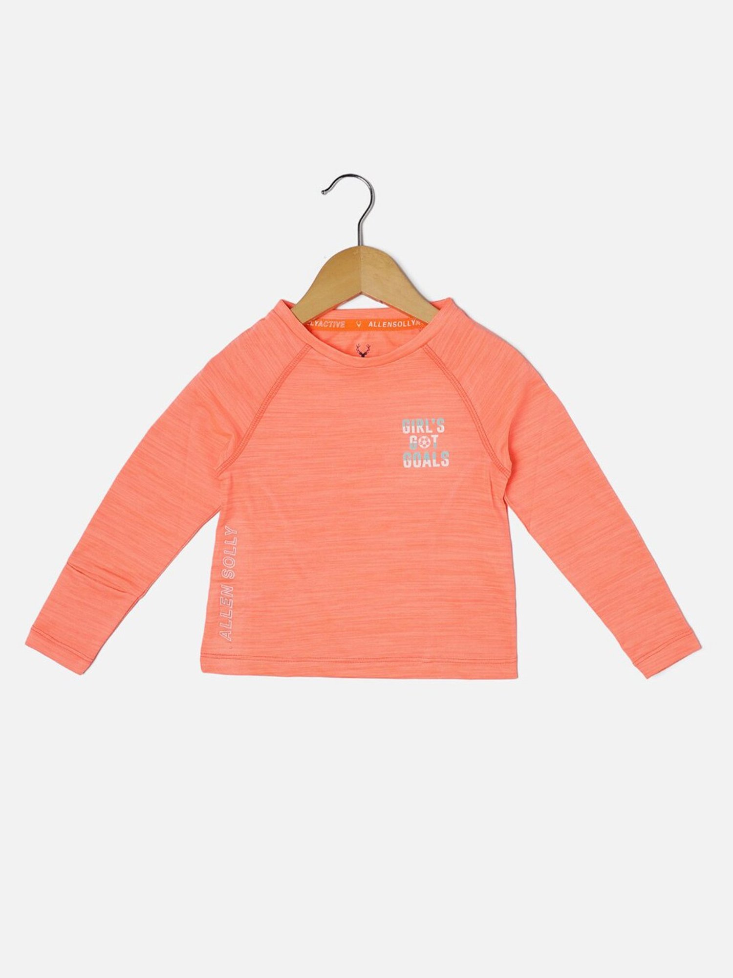 Allen Solly Junior Coral Textured Full Sleeves T-Shirt