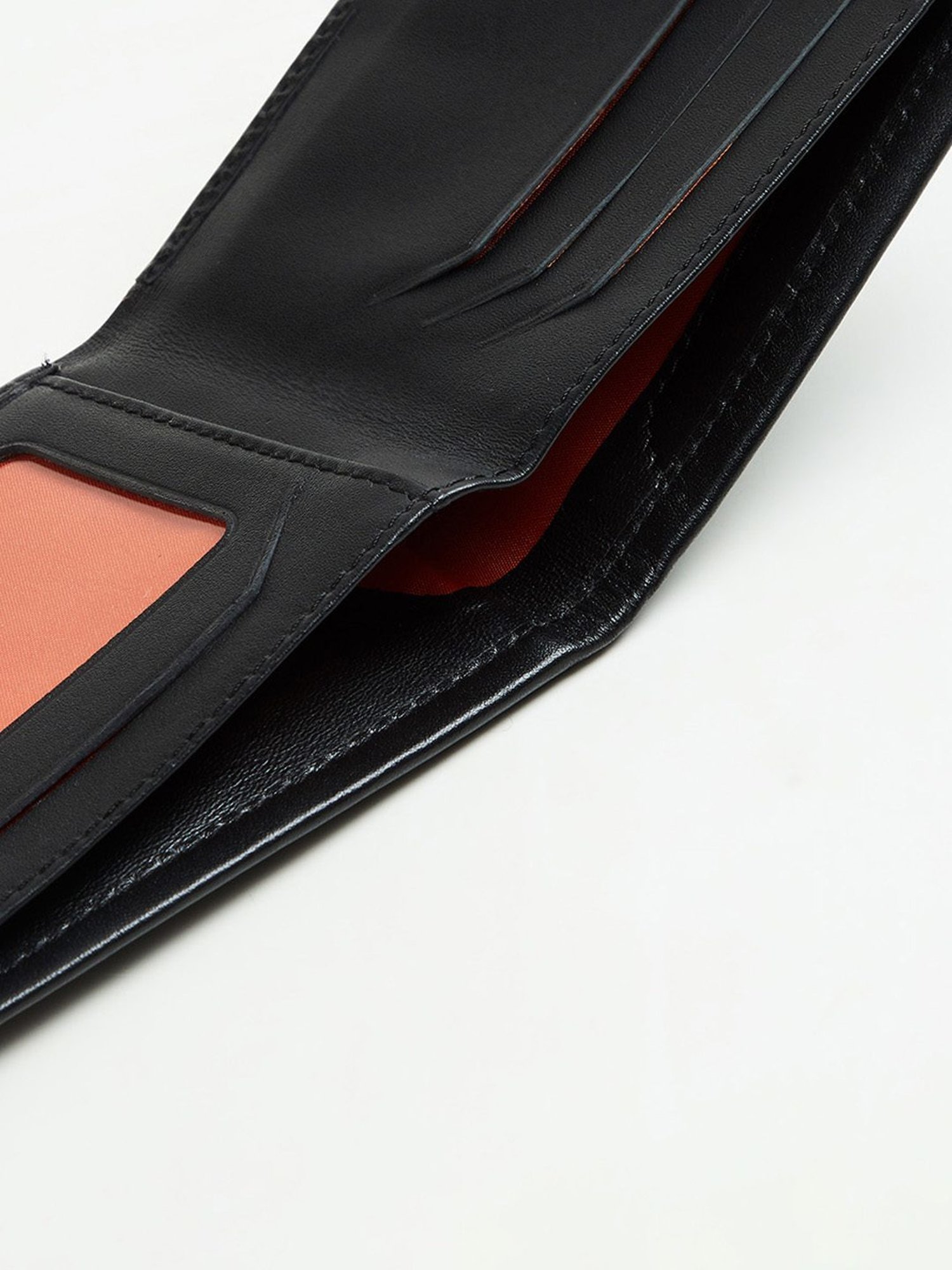 Code by Lifestyle Black Leather Bi-Fold Wallet for Men