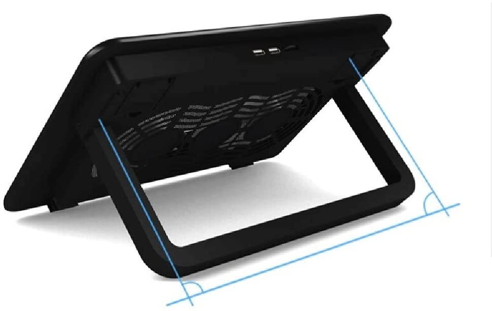 WPBOY Portable Laptop Radiator Fan Laptop Cooling Pad Laptop Radiator Base Bracket for Laptops 17 Inches and Below (Black)