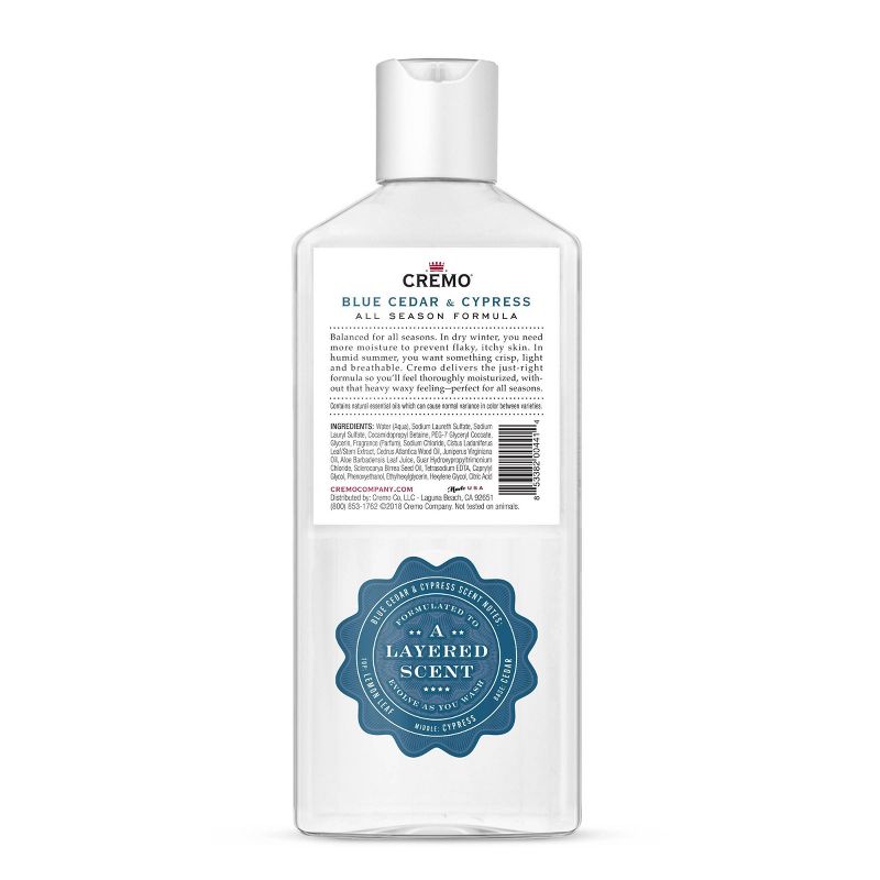 Cremo Blue Cedar & Cypress Body Wash - 16 fl oz