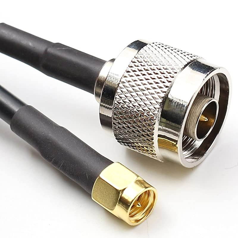 SMA Male to N Male Coax CablesSMA Connectors to Antenna Cables Assemblies Low Loss WiFi Extender Extension Pigtail Jumpers RF coaxial Cables 287 Ft85cm 1Pack