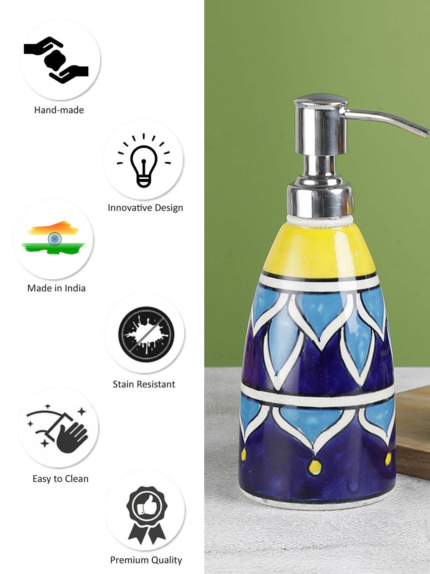 VarEesha Aztec Multicolor Ceramic Bath Accessories - Set of 2