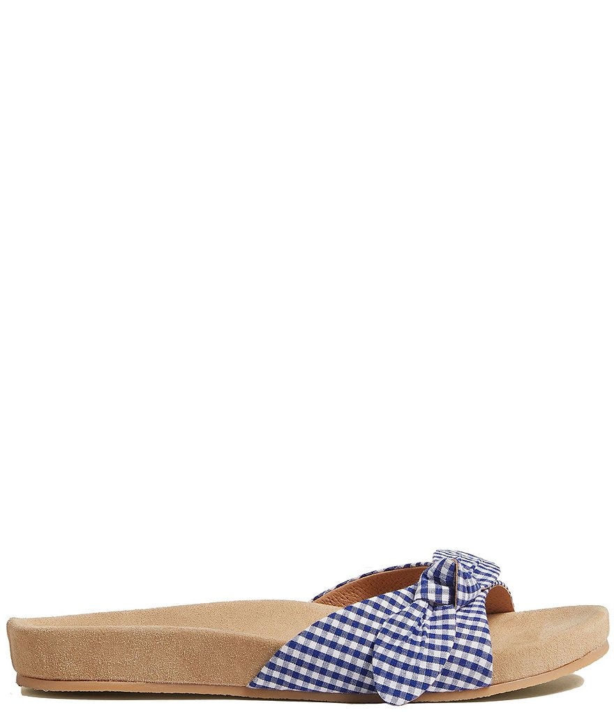 Jack Rogers Dorothy Bow Comfort Gingham Slides