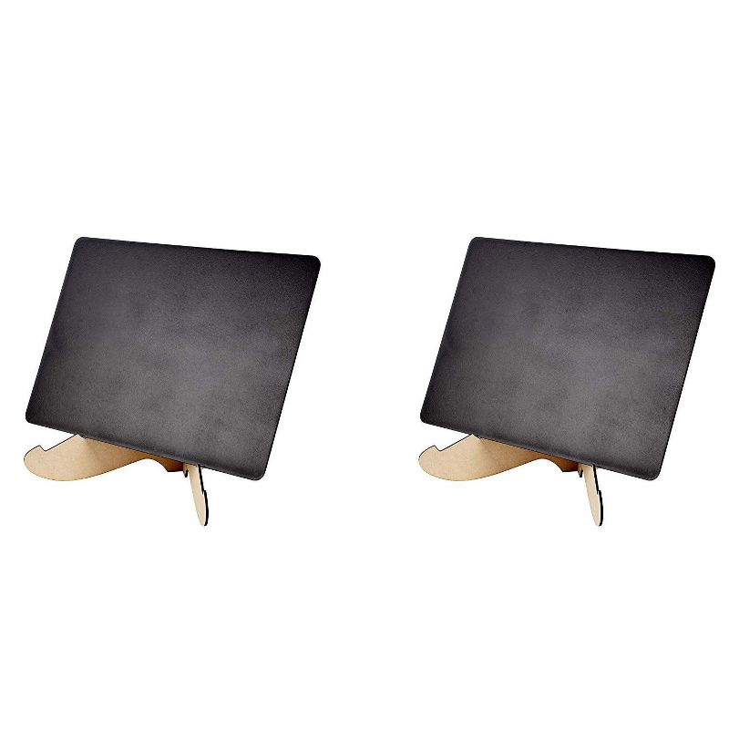 Juvale 2-Pack Black Tabletop Chalkboard Display Sign with Stand for Menu Restaurants 13.7 x 7.5 x 11 in