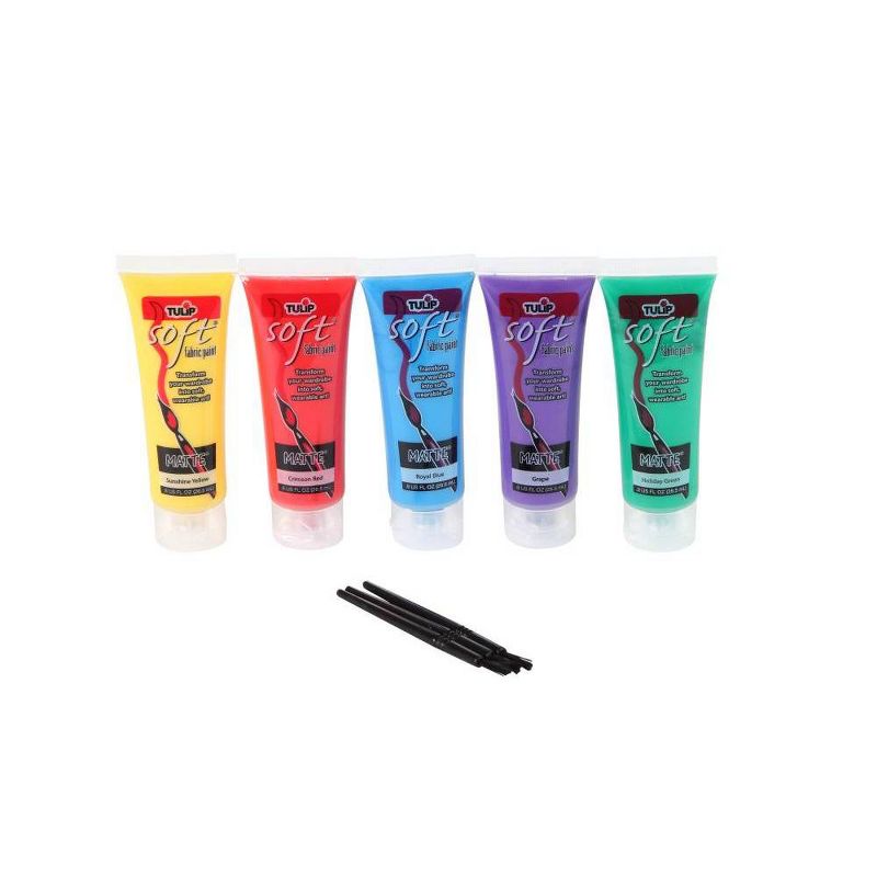 Tulip 5ct Soft Fabric Paint - Primary Colors