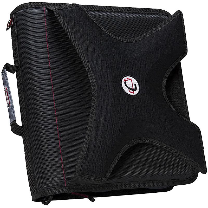 Case-it The X-Hugger Zipper Binder with Tab File, 2 Inch O-Ring, Black