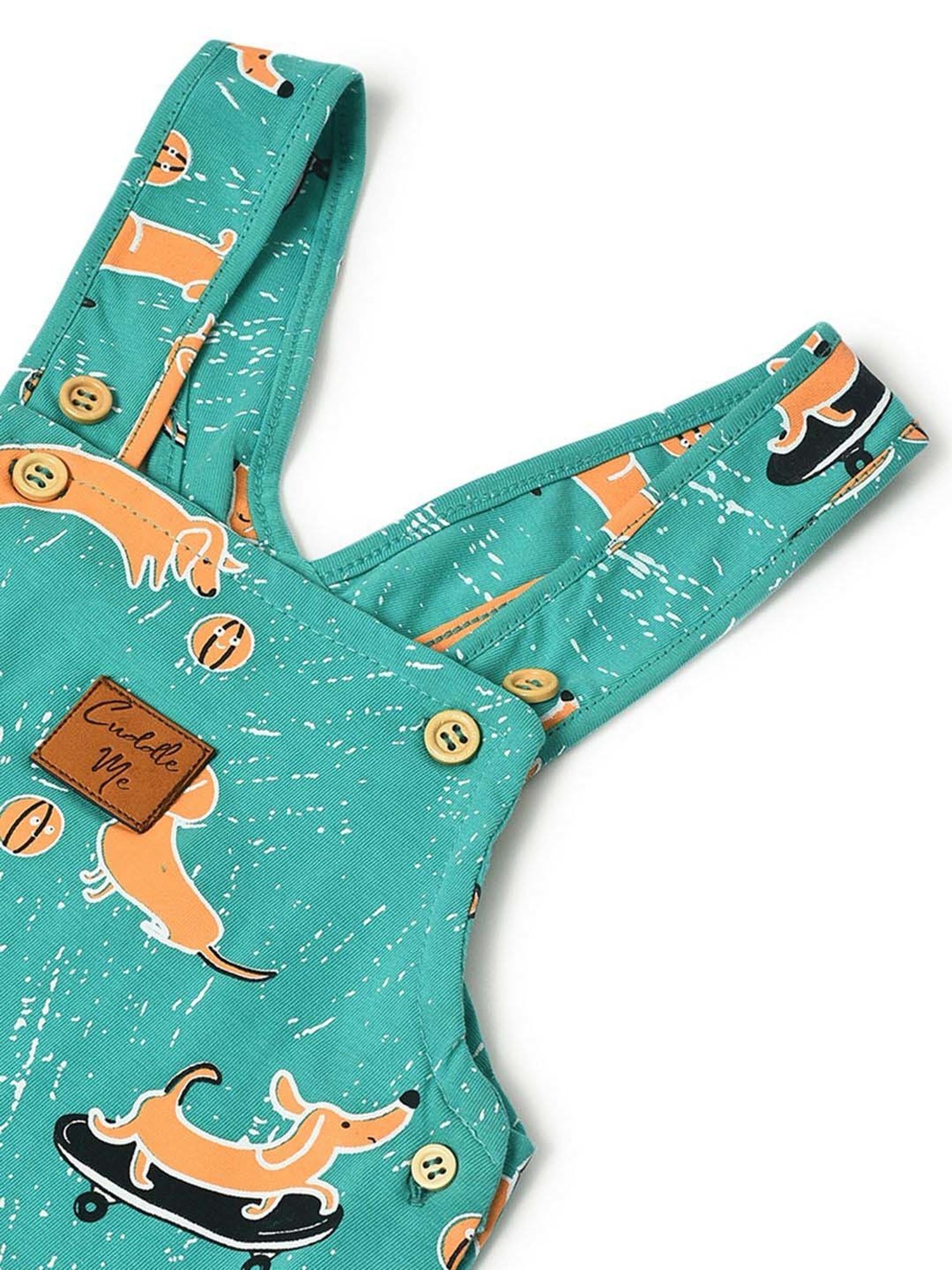 MiArcus Kids Orange & Teal Blue Cotton Printed T-Shirt Set