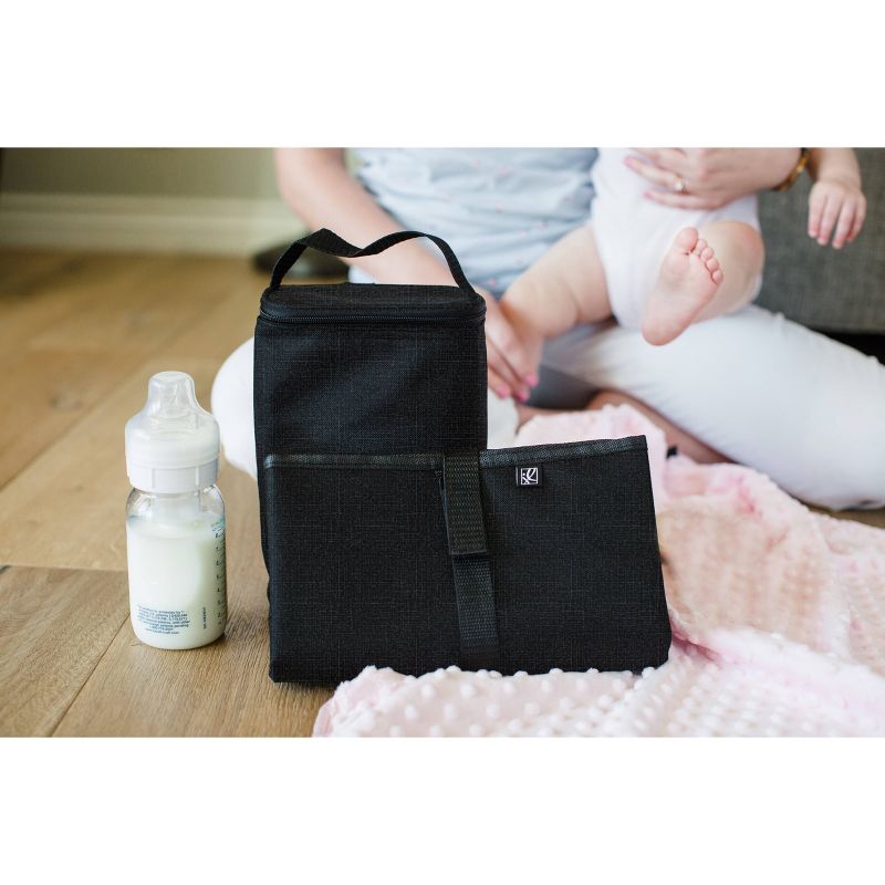 J.L. Childress Full Body Changing Pad Black Crosshatch