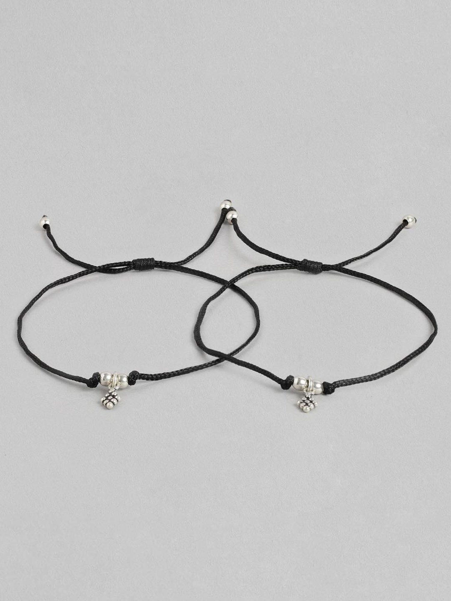 Zavya 92.5 Sterling Silver Anklet for Women (Pair of Anklets) in Rhodium-Plating